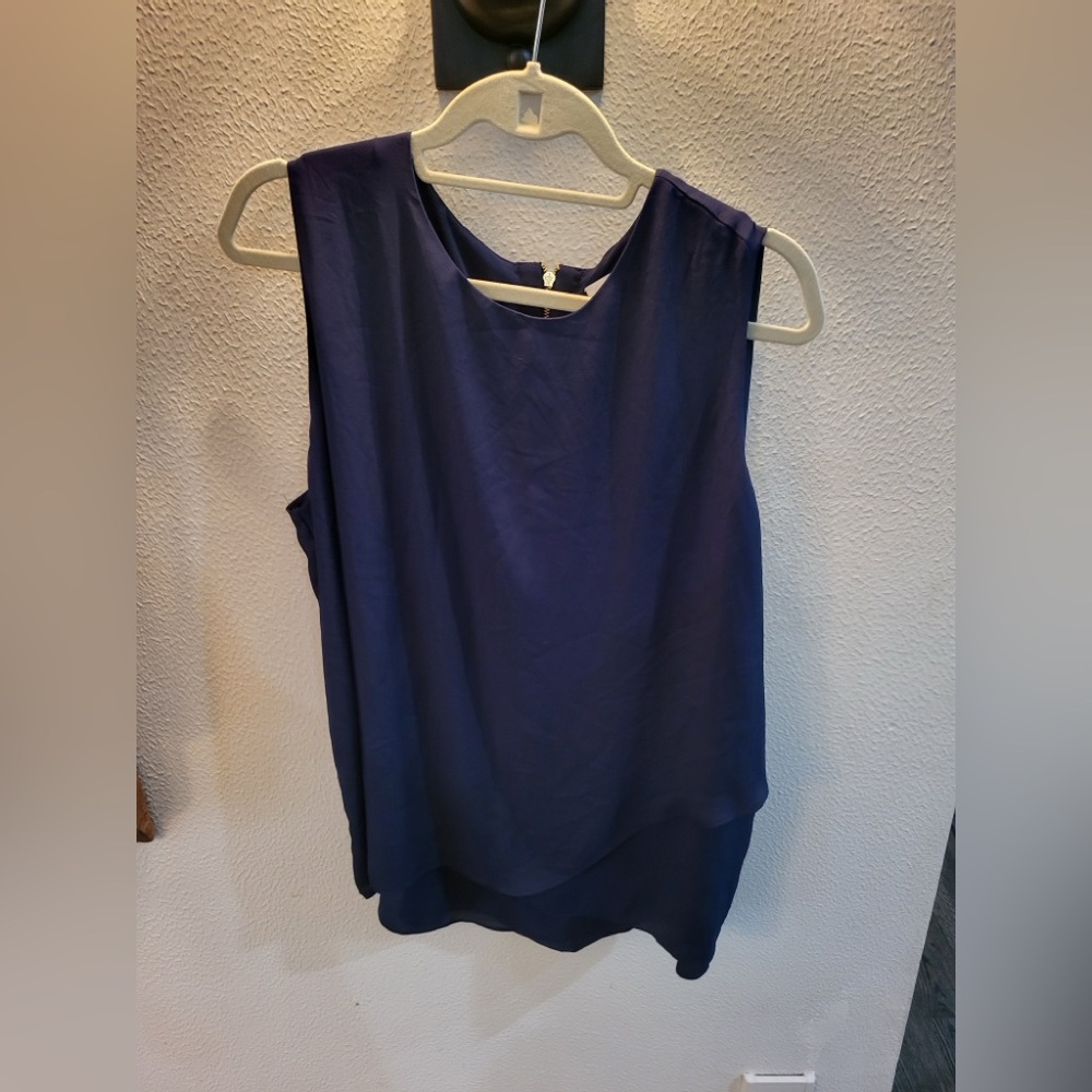Chico’s “Jade” classic layer tank - 3 (14-16) -  Navy Blue - great condition